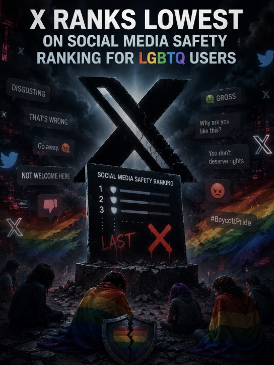 X Ranks Lowest on Social Media Safety Ranking for LGBTQ Users